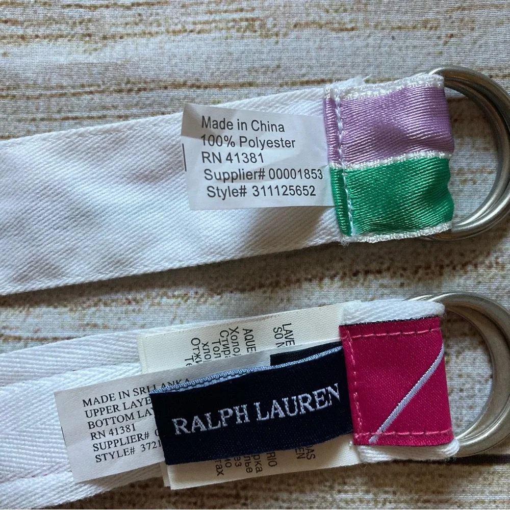 Ralph Lauren Kids Belt Set - Pink and Green